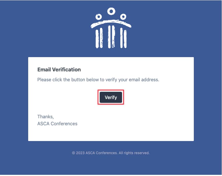 verify email email button
